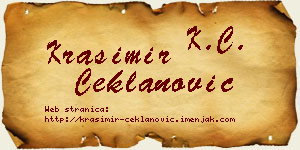 Krasimir Čeklanović vizit kartica